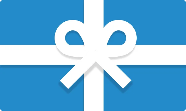Blue Gift Box with White Ribbon PNG Transparent