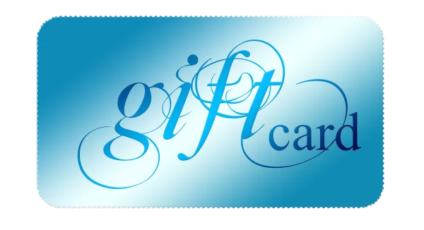 Blue Stylized Gift Card PNG