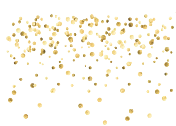 Golden Confetti Falling PNG Transparent Background