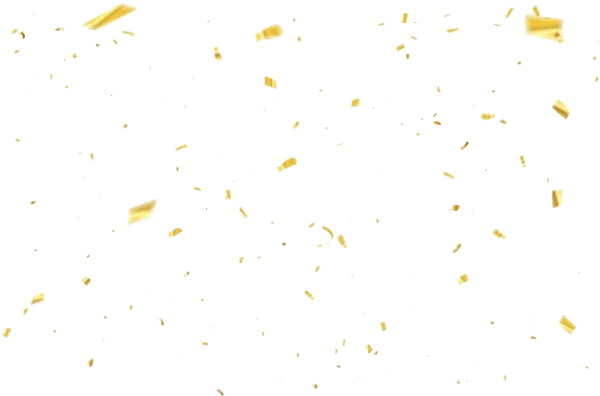 Golden Confetti PNG Transparent Background