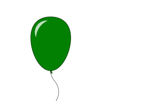 Green Balloon PNG Transparent Background