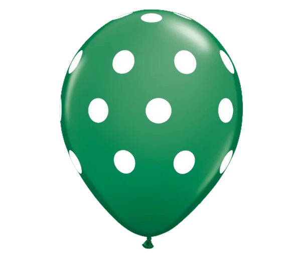 Green Polka Dot Balloon PNG Transparent Background