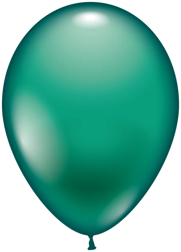 Shiny Teal Party Balloon PNG Transparent Background