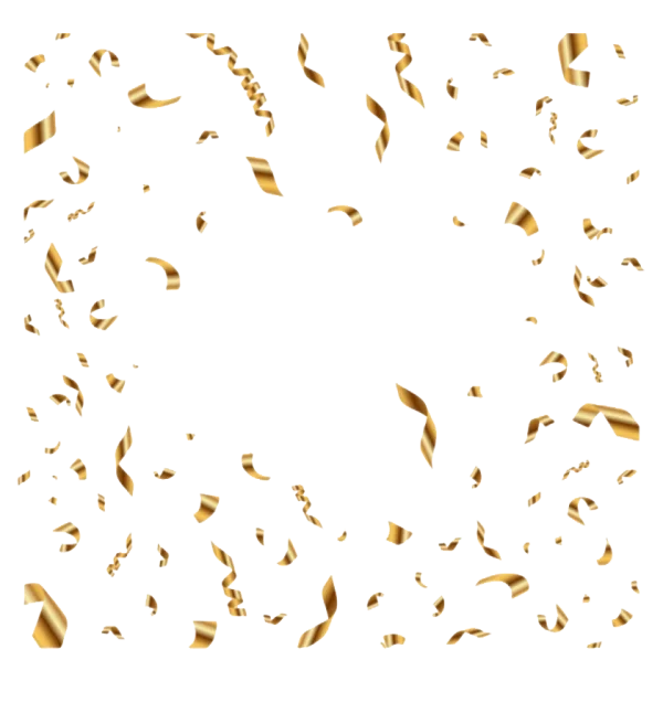 Falling Golden Confetti PNG Transparent Background