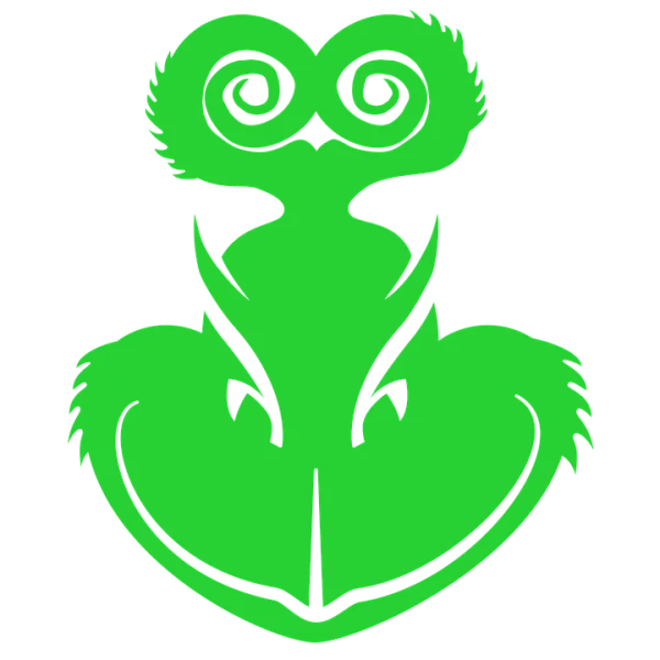 Green Grinch Face Silhouette PNG Transparent