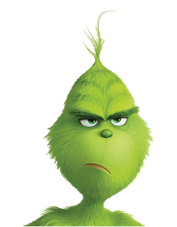 The Grinch Grumpy Face PNG Transparent Background