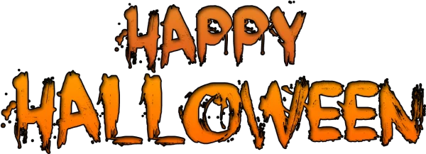 Happy Halloween Text PNG Transparent Background