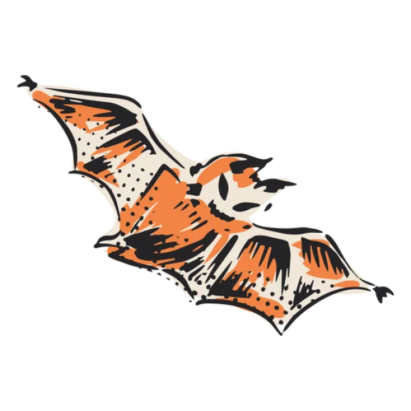 Doodle Bat Illustration Transparent PNG