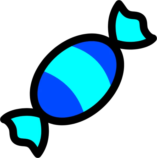 Blue Striped Candy PNG Transparent Background