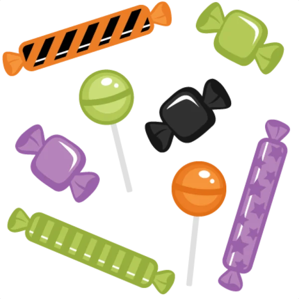 Assorted Halloween Candies PNG Transparent Background