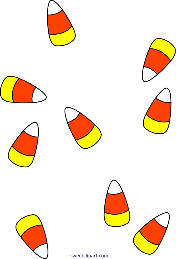 Scattered Candy Corn Transparent PNG