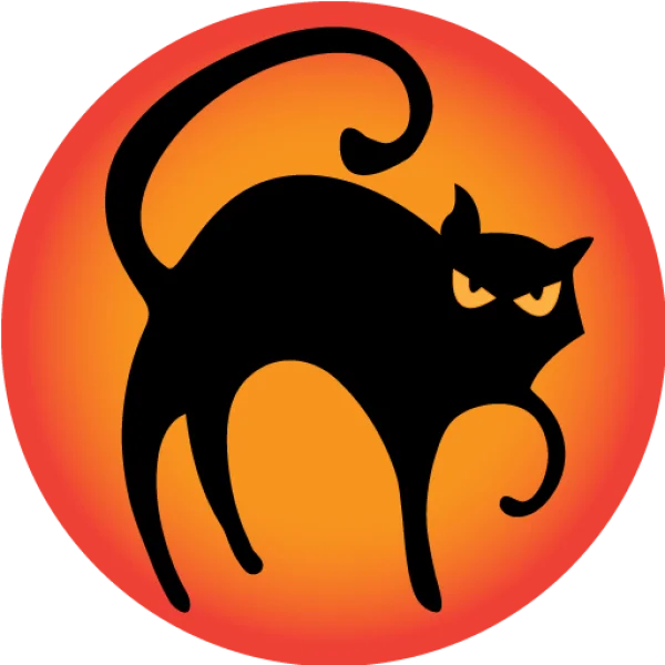 Halloween Black Cat Icon PNG Transparent Background
