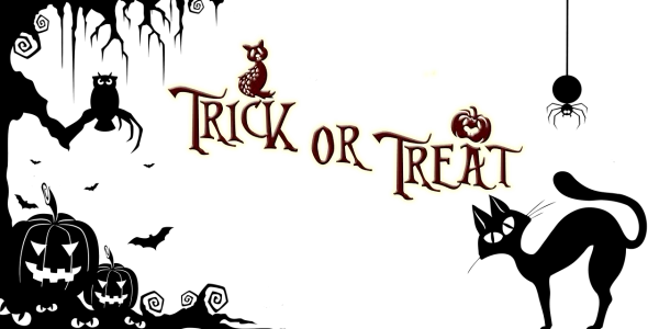 Trick or Treat Halloween Text PNG Transparent Background