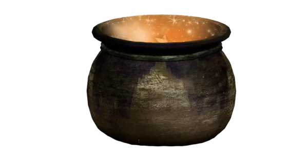 Magical Glowing Cauldron PNG Transparent Background