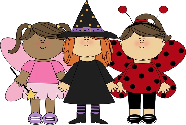 Children in Halloween Costumes PNG Transparent Background