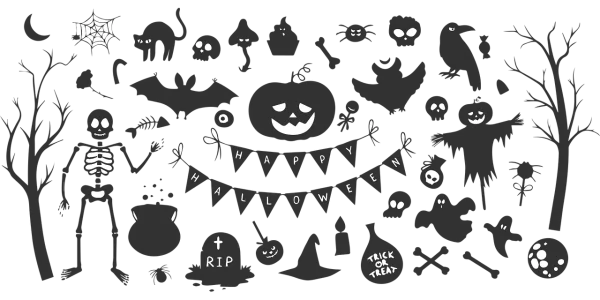 Spooky Halloween Silhouettes Collection PNG