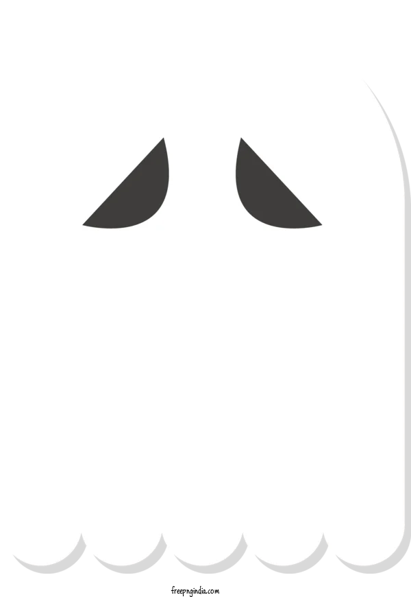 Minimalist Sad Ghost Icon PNG Transparent