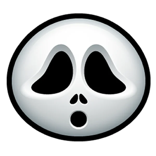 Screaming Ghost Face Icon PNG Transparent