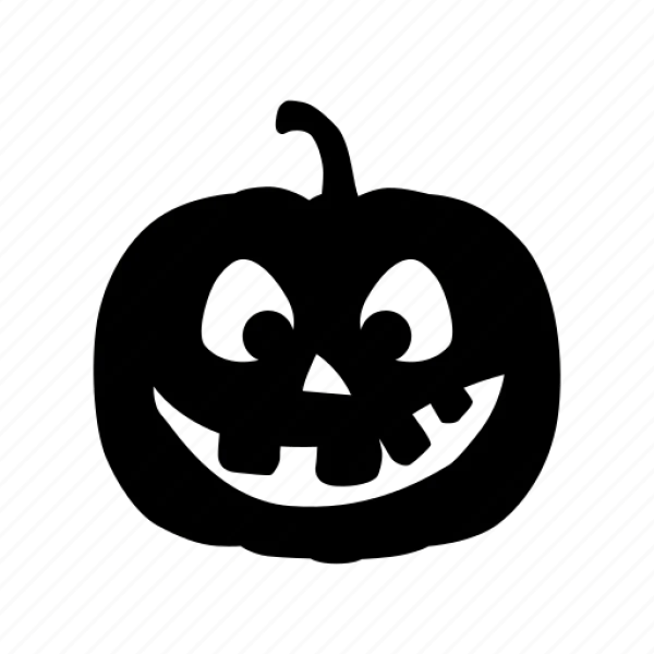 Black Halloween Pumpkin Icon PNG Transparent