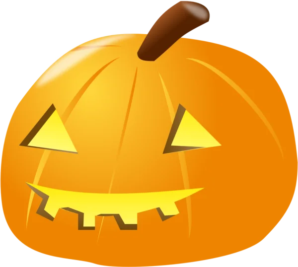 Smiling Cartoon Jack-o'-Lantern PNG