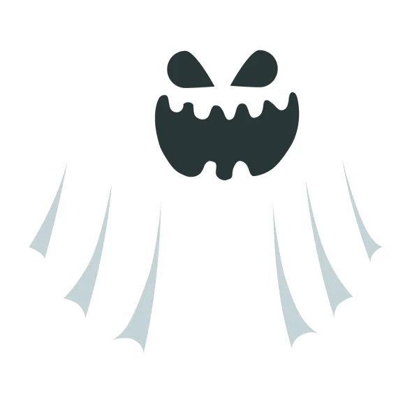 Spooky Ghost Cartoon PNG Transparent Background