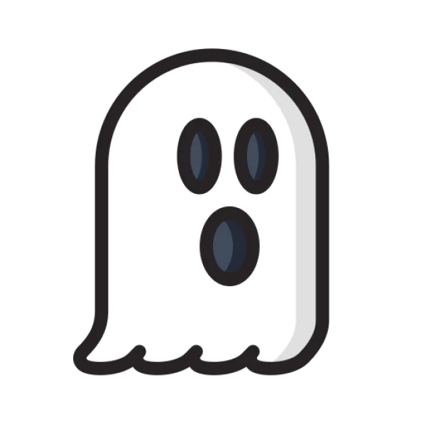 Cute Ghost Icon PNG Transparent Background