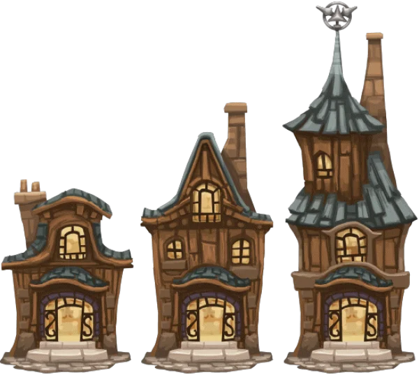 Fantasy Medieval Buildings PNG Pack