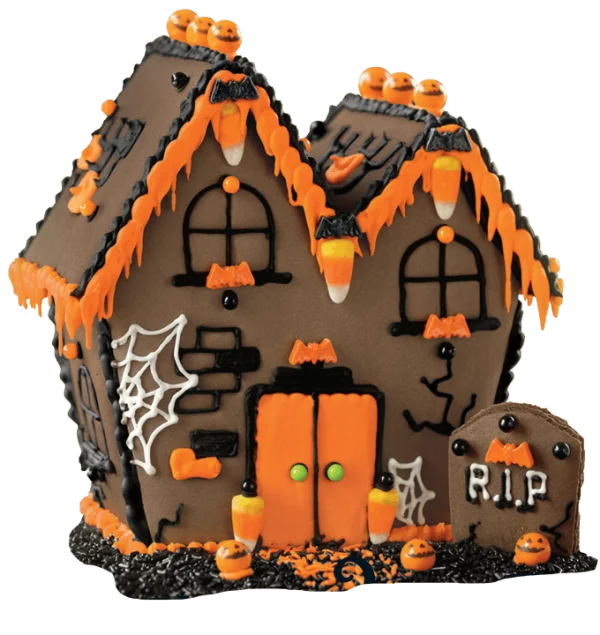 Halloween Gingerbread House PNG Transparent Background