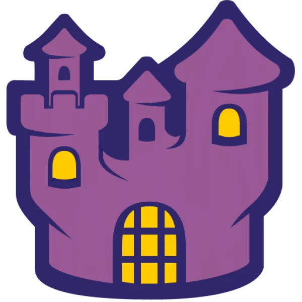 Spooky Purple Haunted Castle PNG