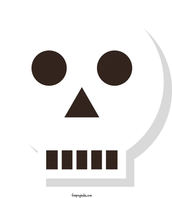 Minimalist Skull Icon PNG Transparent Background