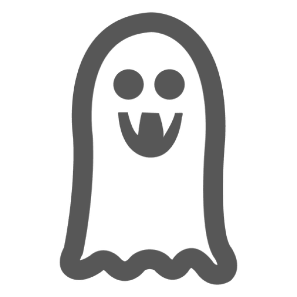Cute Cartoon Ghost Icon PNG Transparent Background
