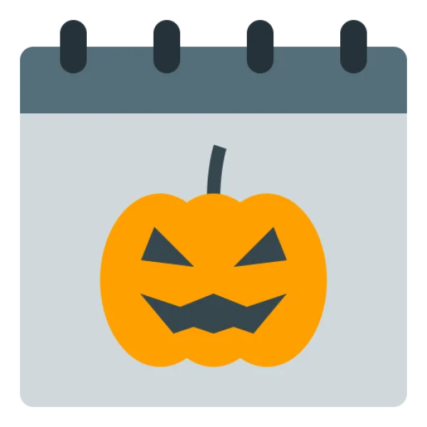 Halloween Pumpkin Calendar Icon PNG