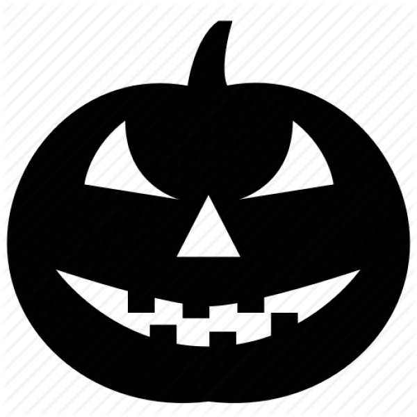 Black Jack-O-Lantern Silhouette PNG Transparent Background