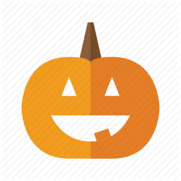Flat Design Halloween Pumpkin Icon PNG