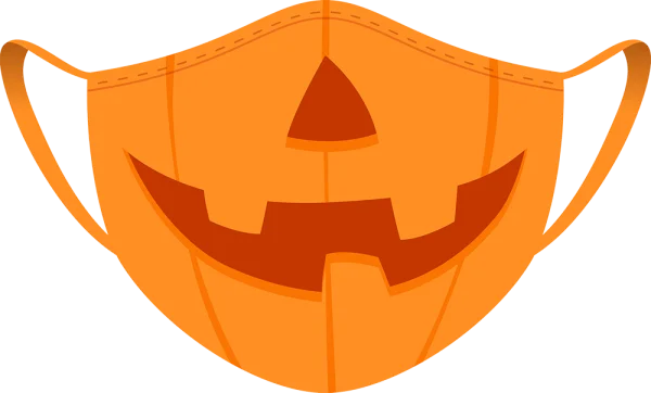 Halloween Pumpkin Face Mask PNG Transparent Background