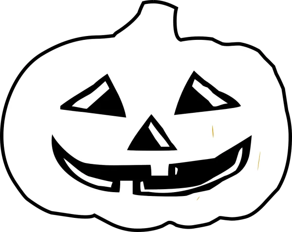 White Jack-o'-lantern Silhouette PNG Transparent Background