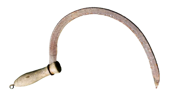 Old Rusty Sickle PNG Transparent Background