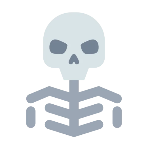 Stylized Skeleton Torso Icon PNG