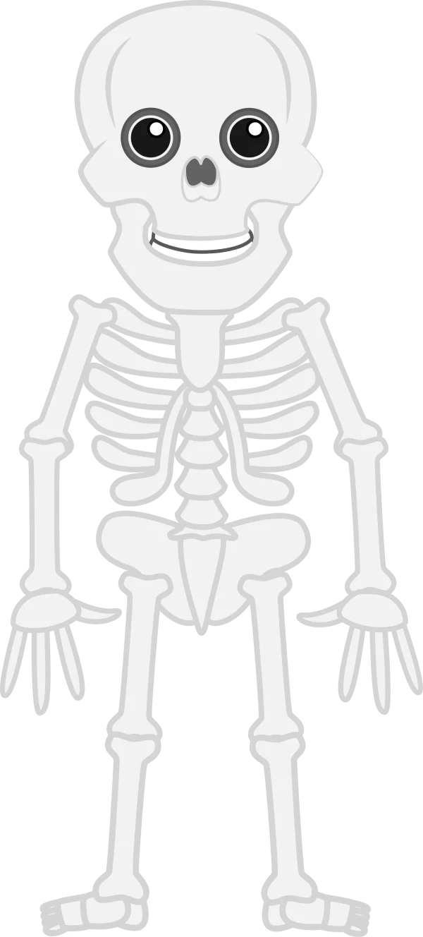 Cute Cartoon Skeleton PNG Transparent Background