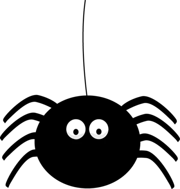 Cute Cartoon Spider Hanging PNG Transparent Background