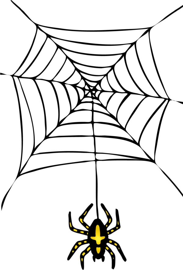 Glowing Yellow Spider PNG Transparent Background
