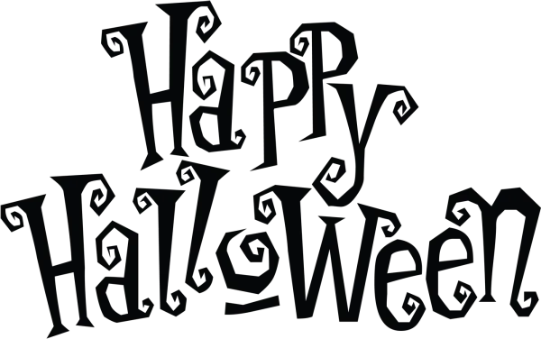 Happy Halloween Stylized Text PNG