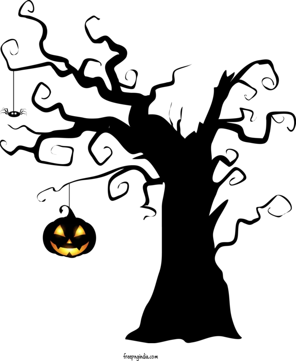Hanging Glowing Jack-o'-lantern PNG