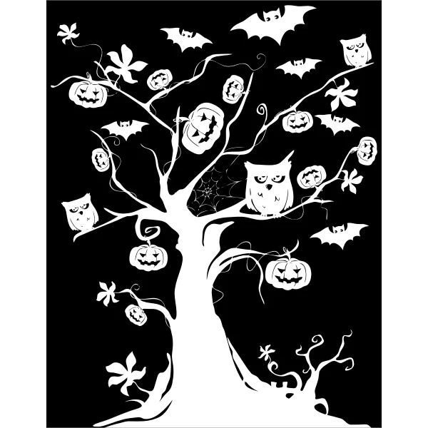 Halloween Spooky Tree Silhouette PNG