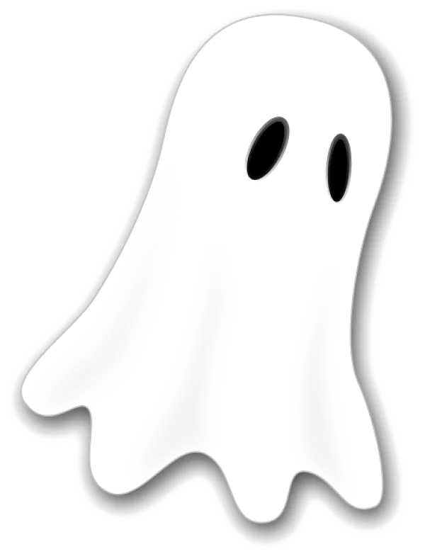 White Ghost Icon PNG Transparent Background