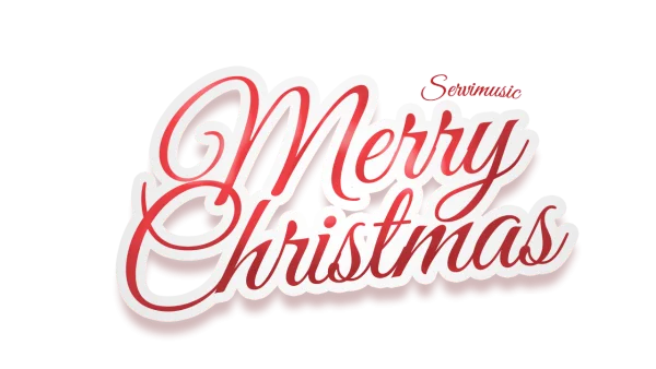 Merry Christmas Text PNG Transparent Background