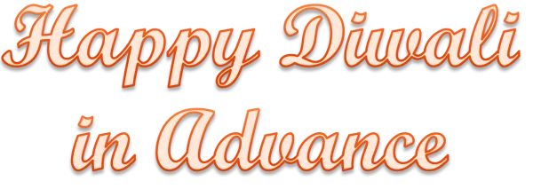 Happy Diwali in Advance Text PNG