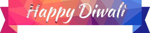 Happy Diwali Polygonal Gradient Banner PNG