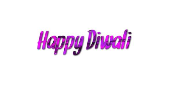 Happy Diwali Purple Script PNG