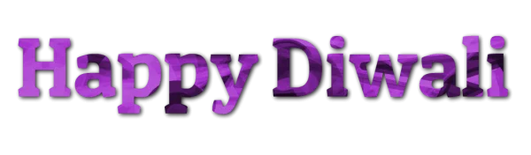 Happy Diwali Purple Textured Text PNG